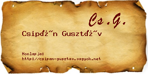 Csipán Gusztáv névjegykártya