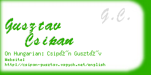 gusztav csipan business card